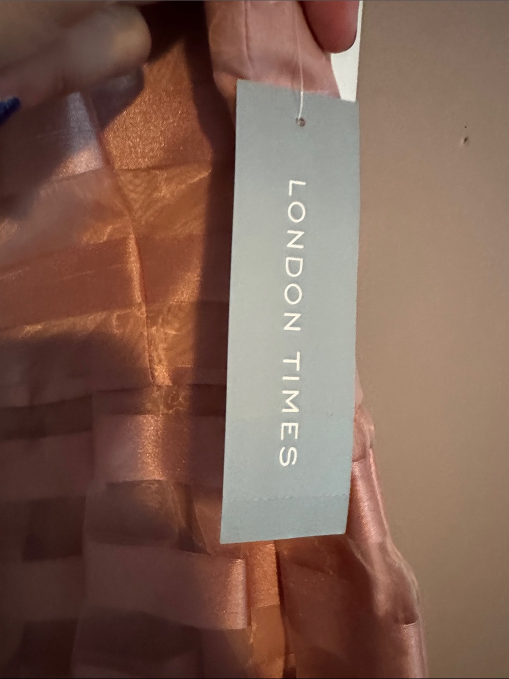 London Times Pink Striped Sleeveless Fit-and-Flare Midi Dress - Picture 3 of 5